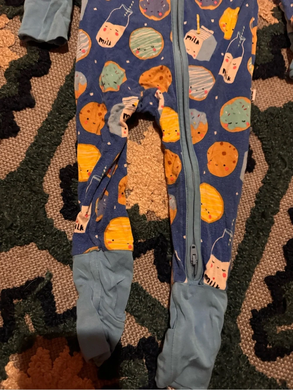 Little sleepies onesie cookies and milk 6-12 months